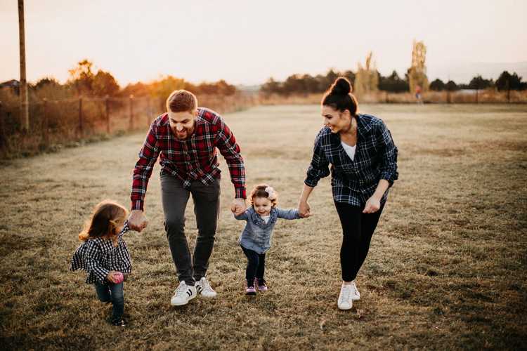 Happy family protected by life insurance